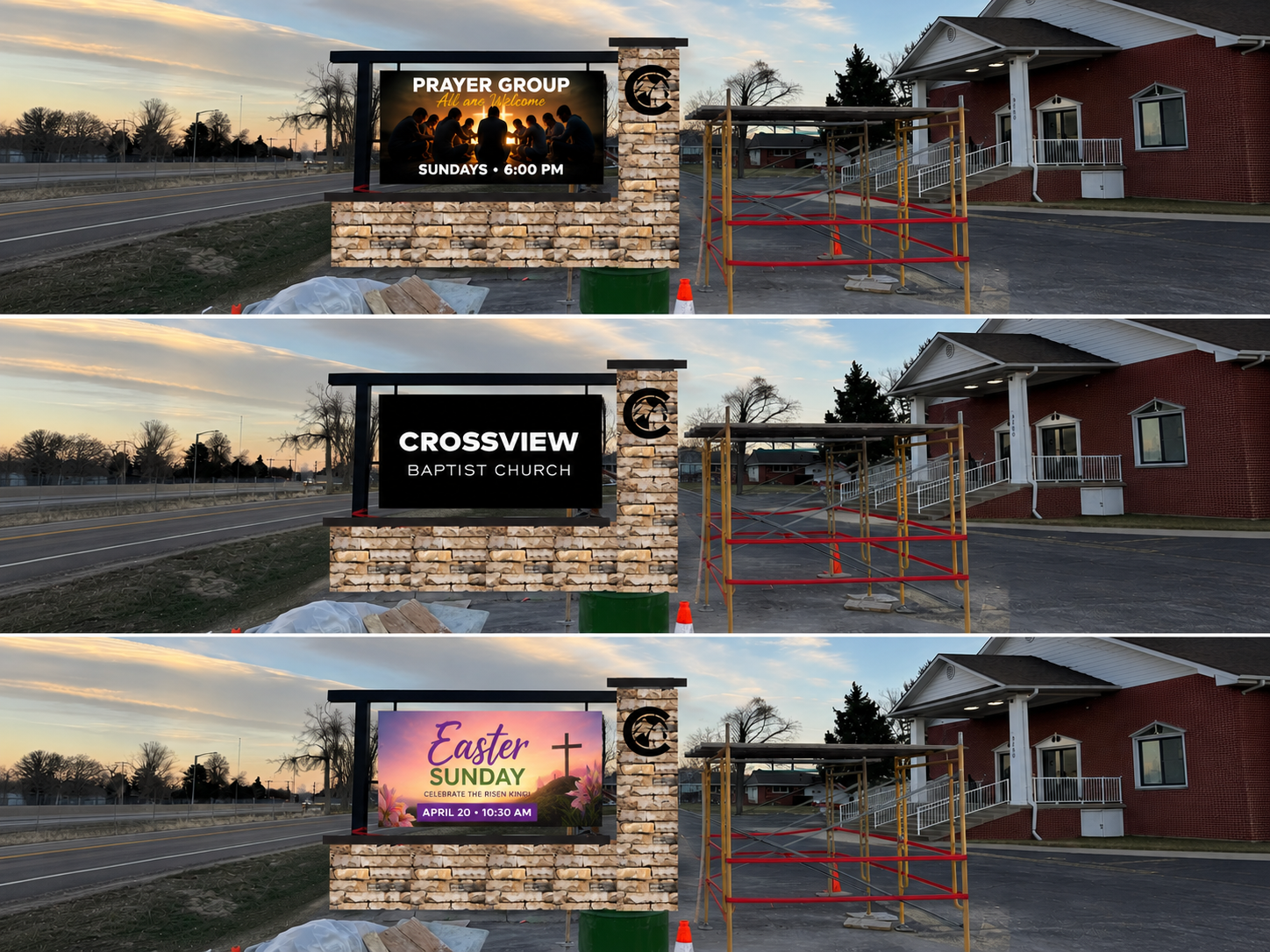 Outdoor LED Monument Display